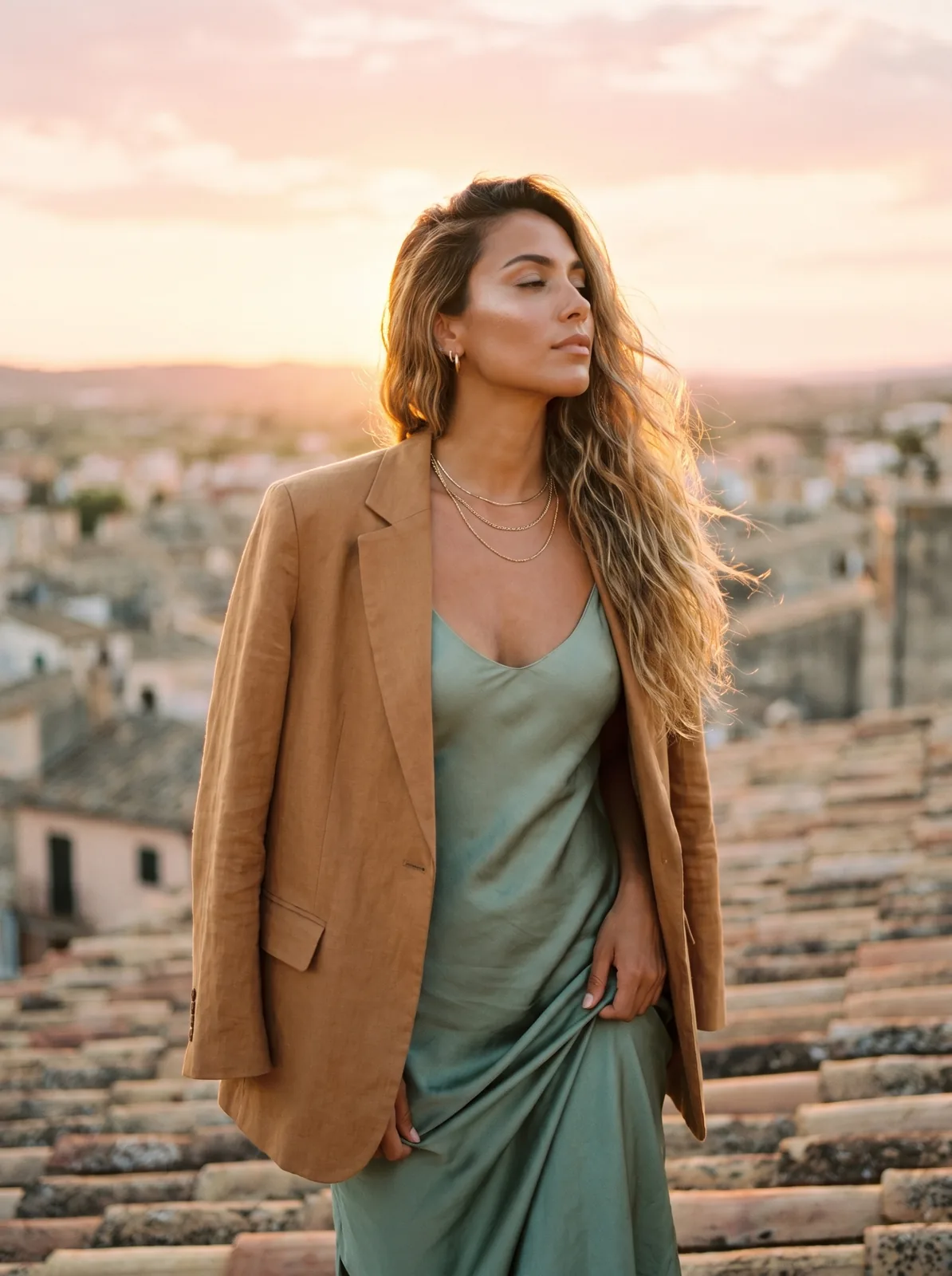 AI mankenle üretilmiş moda lookbook görseli